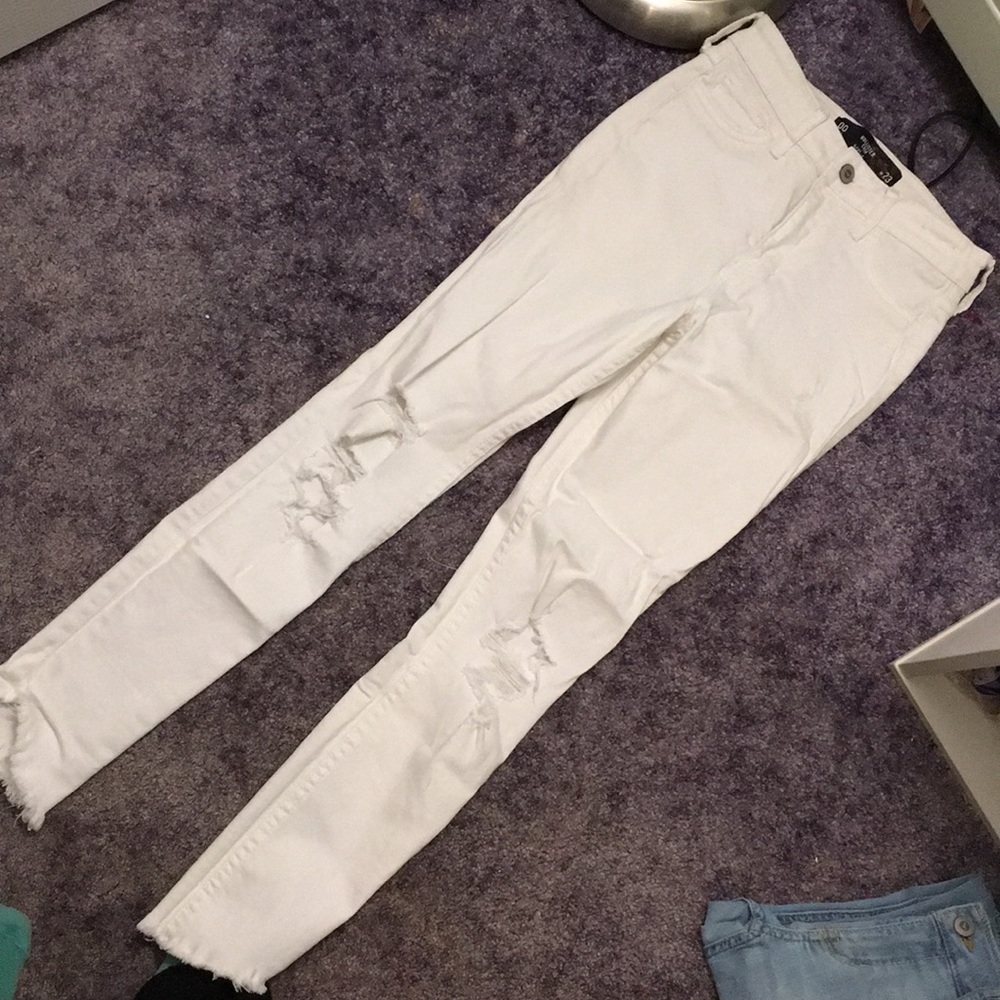 High wasted crop jeans